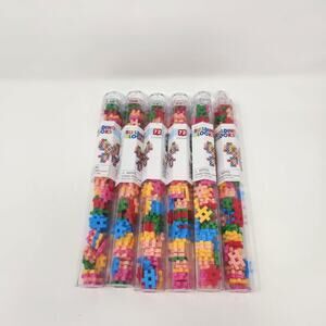 Pink Dark & Light and Blue Hashtag Building Blocks Set of 6